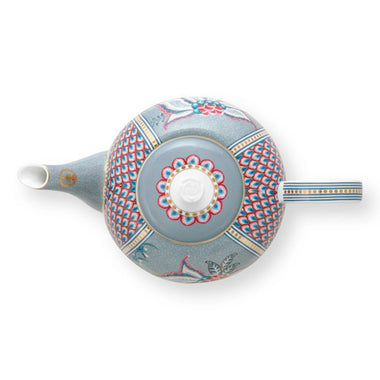 Pip Studio Flower Festival Large 1.6L Teapot - Light Blue